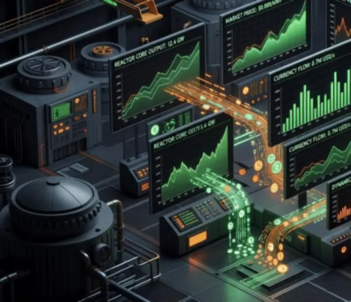 Interfejs rynku energii z siatką cen i popytu w Reactor - Energy Sector Tycoon